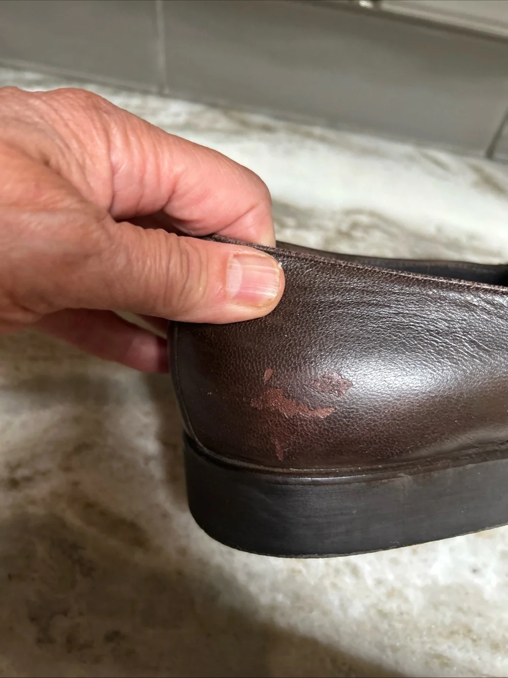Men's Bruno Magli Brown Leather Slip On Loafers Size 11.5 Bon Slip Rubber Sole
